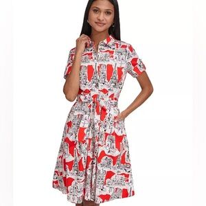 Karl Lagerfeld Paris Woman’s printed shirtdress size 8